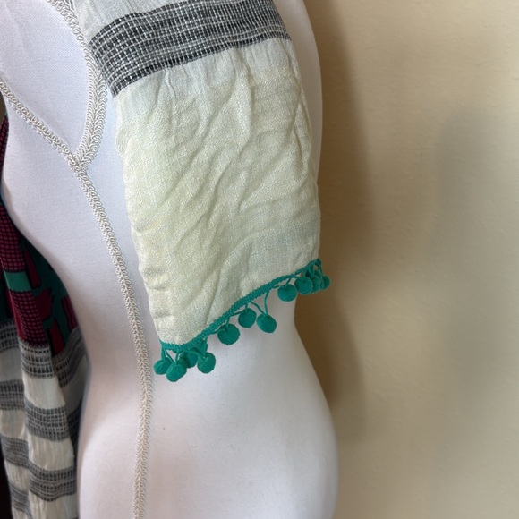 Michael Stars Textured Cream Scarf boho style - Picture 4 of 8